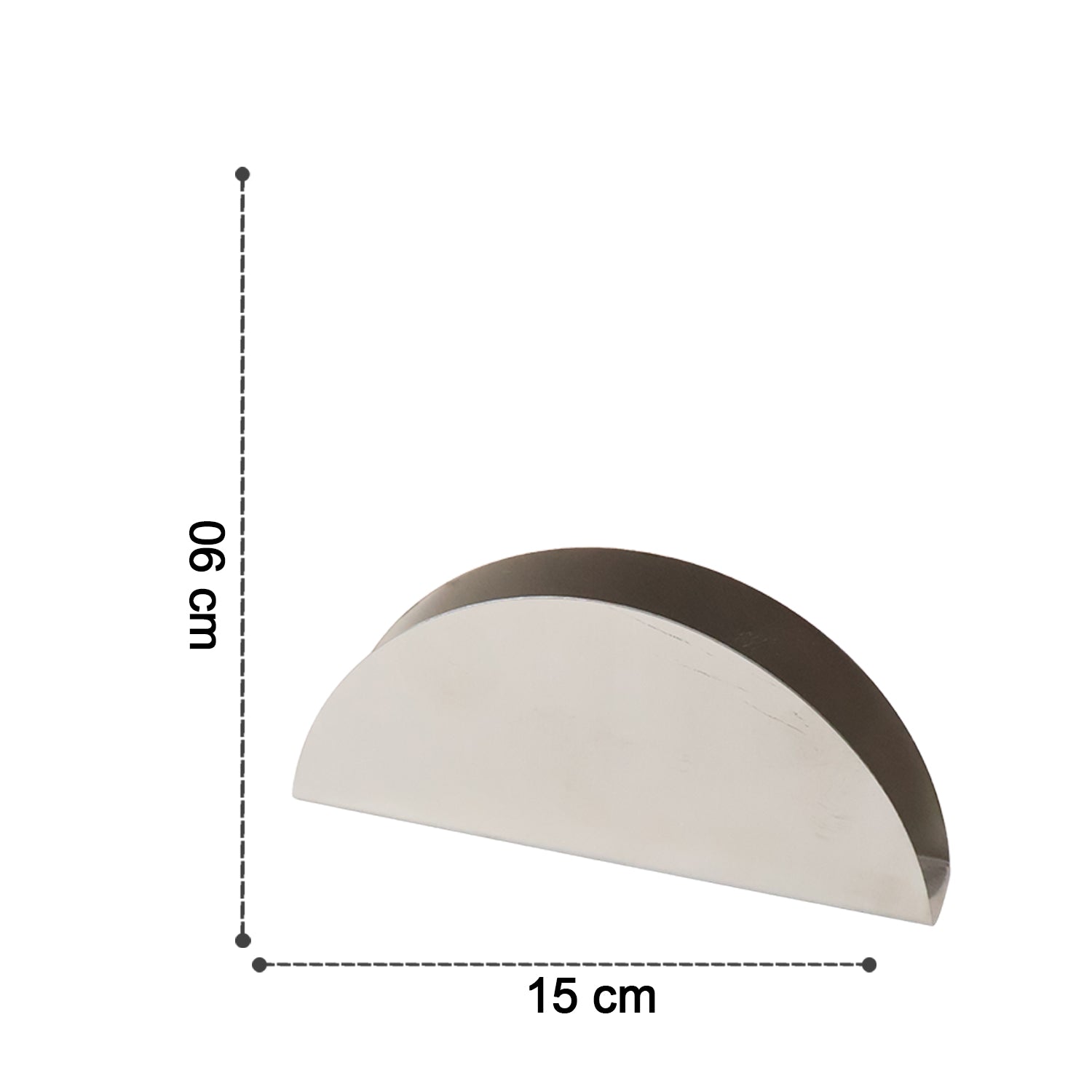Stainless Steel Half-moon Shaped Tissue Paper Napkin Holder Stand (1 Pc) Stainless Steel Half-moon Shaped Tissue Paper Napkin Holder Stand (1 Pc)